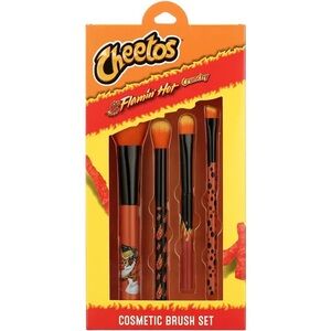 Flamin' Hot Cheetos 4PC Cosmetic Make Up Brush LIMITED EDITION Set